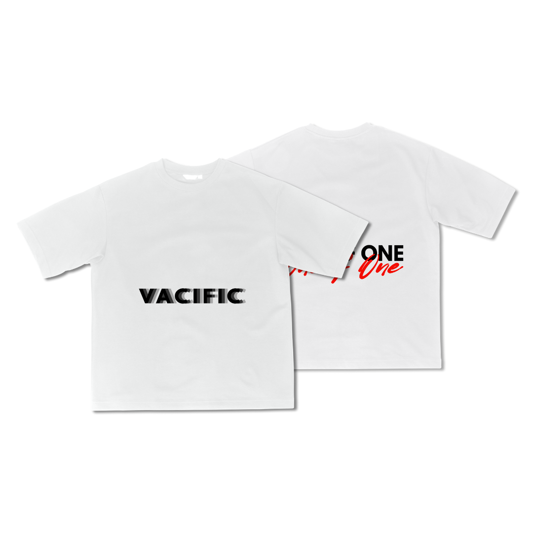 Vacific Basics B&R - White Oversized T-shirt
