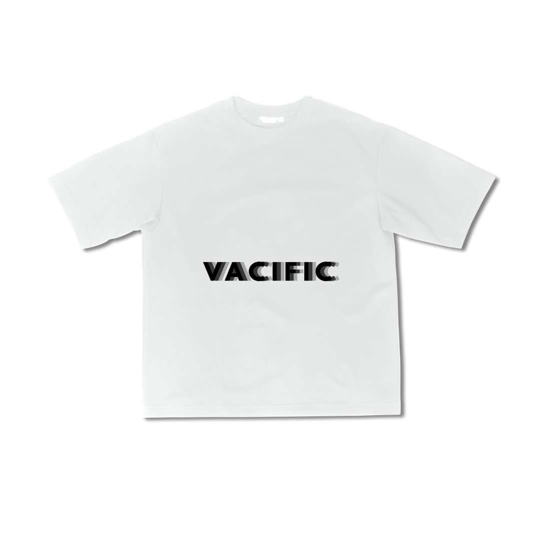 Vacific Basics B&G - White Oversized T-shirt