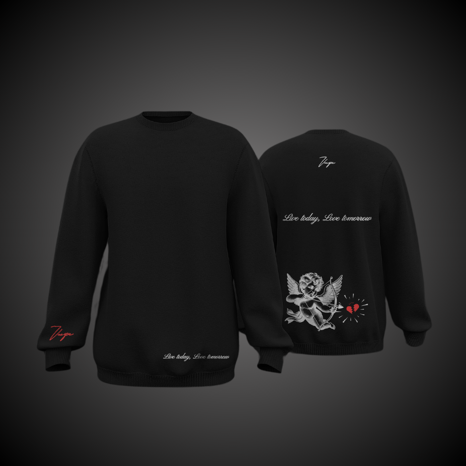 Live today, love tomorrow - Black Sweatshirt