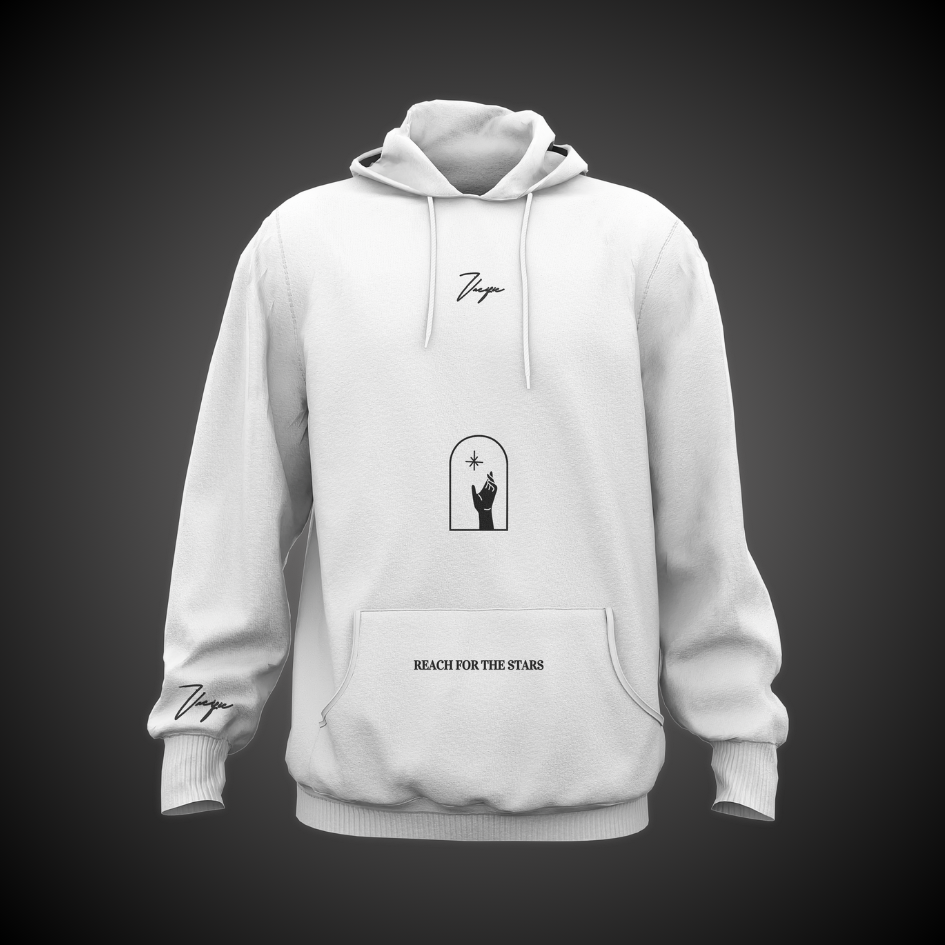 Reach for the Stars - White Hoodie