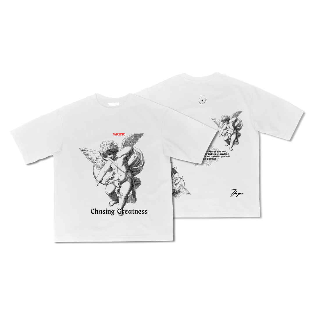 Chasing Greatness - White Oversized T-shirt