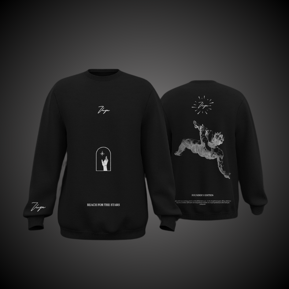 Reach for the Stars - Black Sweatshirt