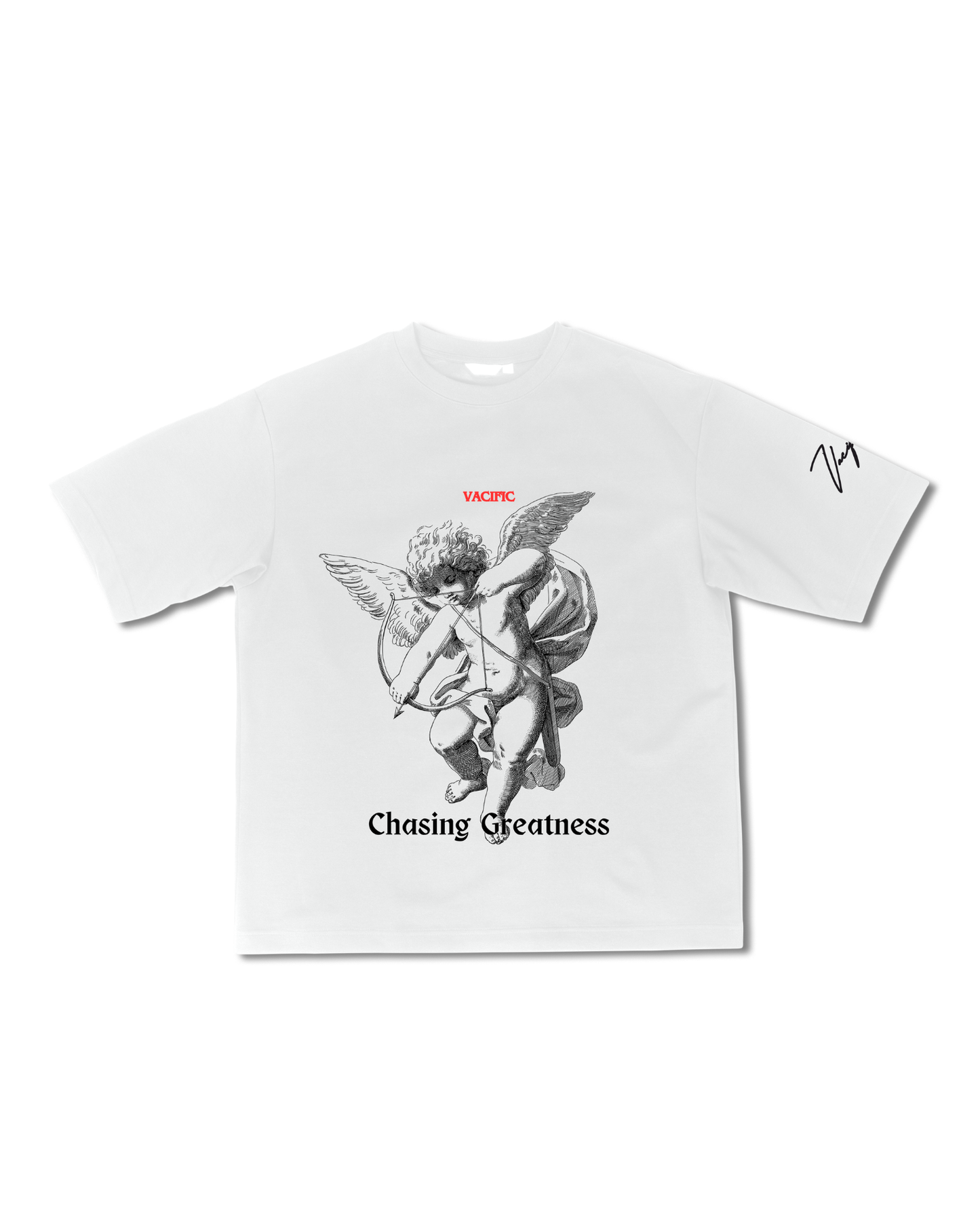 Chasing Greatness - White Oversized T-shirt