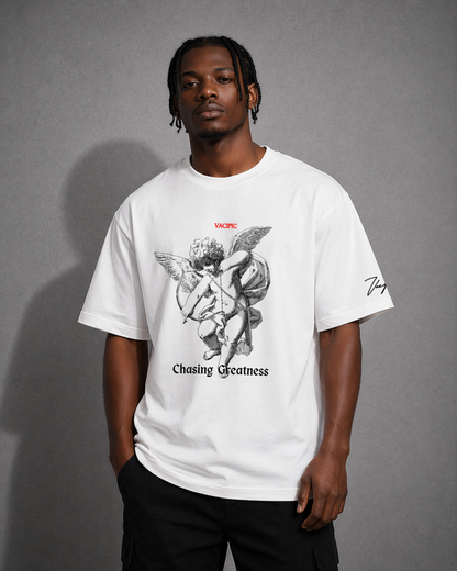 Chasing Greatness - White Oversized T-shirt