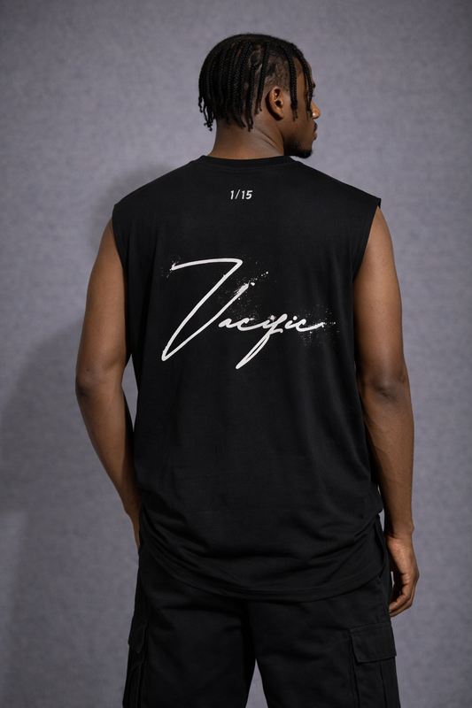 No Hurdles - Black Oversized Sleeveless