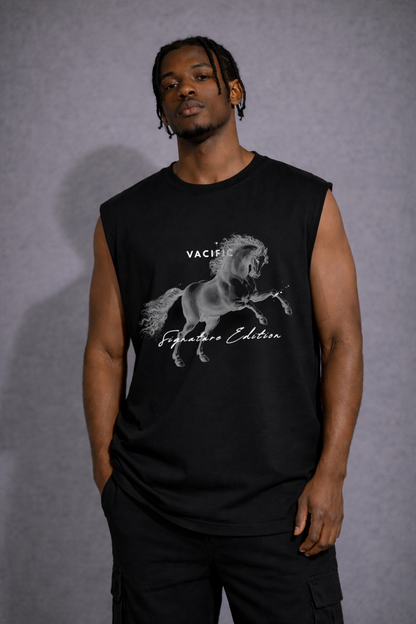 No Hurdles - Black Oversized Sleeveless